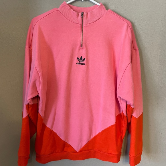 Adidas Originals Colorado colorblock pink and orange sweatshirt - Picture 2 of 4
